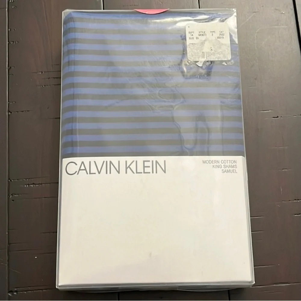 Calvin Klein Samuel Modern Cotton Queen Duvet Cover + 2 King Pillow Shams new